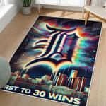 mlb detroit tigers area rug non slip baseball carpet home decor gift idea for fans living room dt134