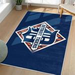 mlb detroit tigers area rug non slip baseball carpet home decor gift idea for fans living room dt138