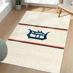 mlb detroit tigers area rug non slip baseball carpet home decor gift idea for fans living room dt154