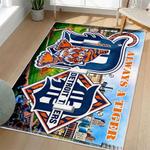 mlb detroit tigers area rug non slip baseball carpet home decor gift idea for fans living room dt158