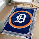 mlb detroit tigers area rug non slip baseball carpet home decor gift idea for fans living room dt168