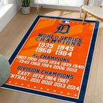 mlb detroit tigers area rug non slip baseball carpet home decor gift idea for fans living room dt180