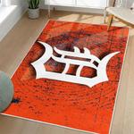 mlb detroit tigers area rug non slip baseball carpet home decor gift idea for fans living room dt189