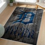 mlb detroit tigers area rug non slip baseball carpet home decor gift idea for fans living room dt191