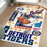 mlb detroit tigers area rug non slip baseball carpet home decor gift idea for fans living room dt192