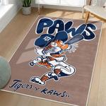 mlb detroit tigers area rug non slip baseball carpet home decor gift idea for fans living room dt194