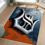 mlb detroit tigers area rug non slip baseball carpet home decor gift idea for fans living room dt202