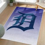 mlb detroit tigers area rug non slip baseball carpet home decor gift idea for fans living room dt205