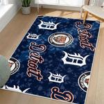 mlb detroit tigers area rug non slip baseball carpet home decor gift idea for fans living room dt217
