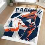 mlb detroit tigers area rug non slip baseball carpet home decor gift idea for fans living room dt233