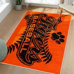mlb detroit tigers area rug non slip baseball carpet home decor gift idea for fans living room dt239
