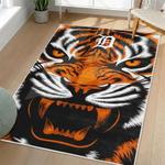 mlb detroit tigers area rug non slip baseball carpet home decor gift idea for fans living room dt241