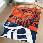 mlb detroit tigers area rug non slip baseball carpet home decor gift idea for fans living room dt250