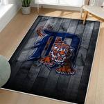 mlb detroit tigers area rug non slip baseball carpet home decor gift idea for fans living room dt255