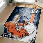 mlb detroit tigers area rug non slip baseball carpet home decor gift idea for fans living room dt261