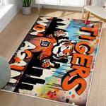 mlb detroit tigers area rug non slip baseball carpet home decor gift idea for fans living room dt265