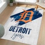 mlb detroit tigers area rug non slip baseball carpet home decor gift idea for fans living room dt279