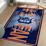 mlb detroit tigers area rug non slip baseball carpet home decor gift idea for fans living room dt281