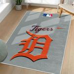 mlb detroit tigers area rug non slip baseball carpet home decor gift idea for fans living room dt282