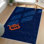 mlb detroit tigers area rug non slip baseball carpet home decor gift idea for fans living room dt68