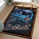 mlb detroit tigers area rug non slip baseball carpet home decor gift idea for fans living room dt72