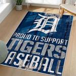mlb detroit tigers area rug non slip baseball carpet home decor gift idea for fans living room dt73