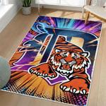 mlb detroit tigers area rug non slip baseball carpet home decor gift idea for fans living room dt85