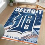 mlb detroit tigers area rug non slip baseball carpet home decor gift idea for fans living room dt87