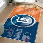 mlb detroit tigers area rug non slip baseball carpet home decor gift idea for fans living room dt88