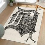 mlb detroit tigers area rug non slip baseball carpet home decor gift idea for fans living room dt93
