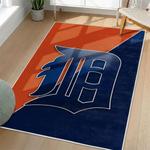 mlb detroit tigers area rug non slip baseball carpet home decor gift idea for fans living room dt96
