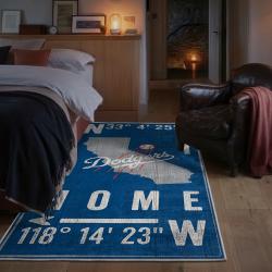 mlb los angeles dodgers area rug non slip baseball carpet home decor gift idea for fans bedroom lad100