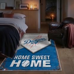 mlb los angeles dodgers area rug non slip baseball carpet home decor gift idea for fans bedroom lad103