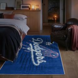 mlb los angeles dodgers area rug non slip baseball carpet home decor gift idea for fans bedroom lad108