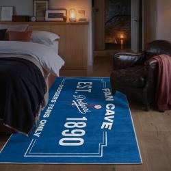mlb los angeles dodgers area rug non slip baseball carpet home decor gift idea for fans bedroom lad109