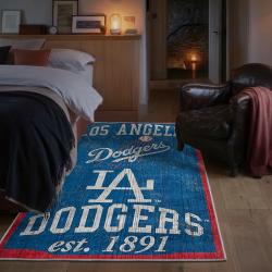 mlb los angeles dodgers area rug non slip baseball carpet home decor gift idea for fans bedroom lad113
