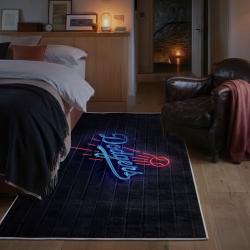 mlb los angeles dodgers area rug non slip baseball carpet home decor gift idea for fans bedroom lad114