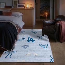 mlb los angeles dodgers area rug non slip baseball carpet home decor gift idea for fans bedroom lad129