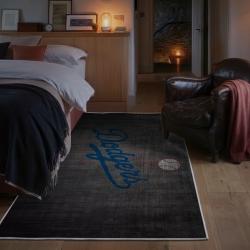 mlb los angeles dodgers area rug non slip baseball carpet home decor gift idea for fans bedroom lad134