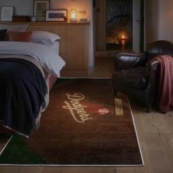 mlb los angeles dodgers area rug non slip baseball carpet home decor gift idea for fans bedroom lad135
