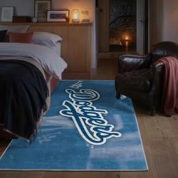 mlb los angeles dodgers area rug non slip baseball carpet home decor gift idea for fans bedroom lad139