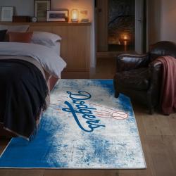mlb los angeles dodgers area rug non slip baseball carpet home decor gift idea for fans bedroom lad141