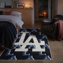 mlb los angeles dodgers area rug non slip baseball carpet home decor gift idea for fans bedroom lad142