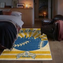 mlb los angeles dodgers area rug non slip baseball carpet home decor gift idea for fans bedroom lad144