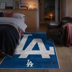mlb los angeles dodgers area rug non slip baseball carpet home decor gift idea for fans bedroom lad146