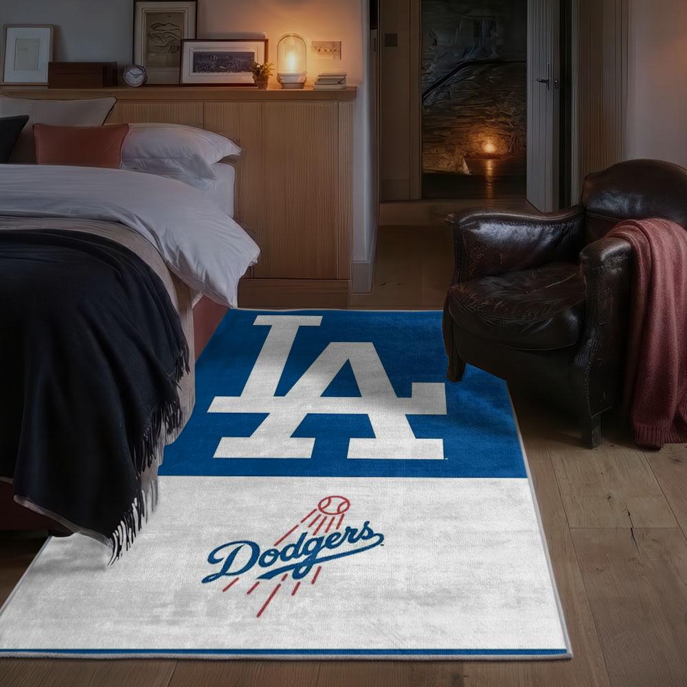 MLB Los Angeles Dodgers Area Rug Non-Slip Baseball Carpet Home Decor Gift Idea For Fans LAD148 1 mlb los angeles dodgers area rug non slip baseball carpet home decor gift idea for fans bedroom lad148