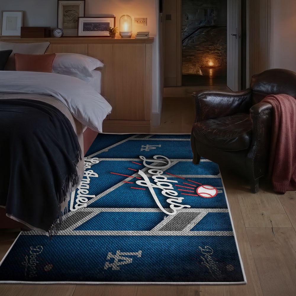 MLB Los Angeles Dodgers Area Rug Non-Slip Baseball Carpet Home Decor Gift Idea For Fans LAD150 1 mlb los angeles dodgers area rug non slip baseball carpet home decor gift idea for fans bedroom lad150