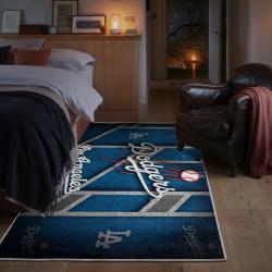 mlb los angeles dodgers area rug non slip baseball carpet home decor gift idea for fans bedroom lad150