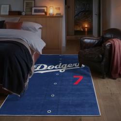 mlb los angeles dodgers area rug non slip baseball carpet home decor gift idea for fans bedroom lad156