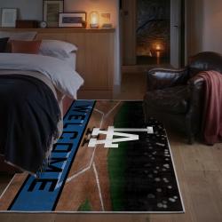 mlb los angeles dodgers area rug non slip baseball carpet home decor gift idea for fans bedroom lad157